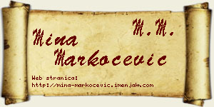 Mina Markočević vizit kartica
